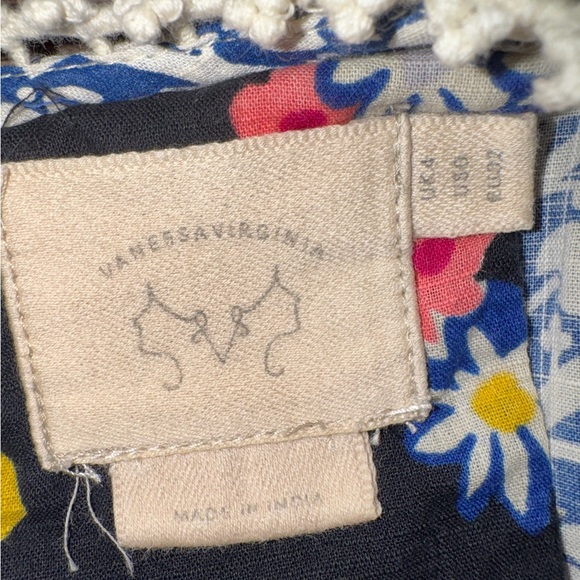 Vanessa Virginia Anthropologie Inez Patchwork Swing Dress Size 0 or small Boho - Picture 5 of 9